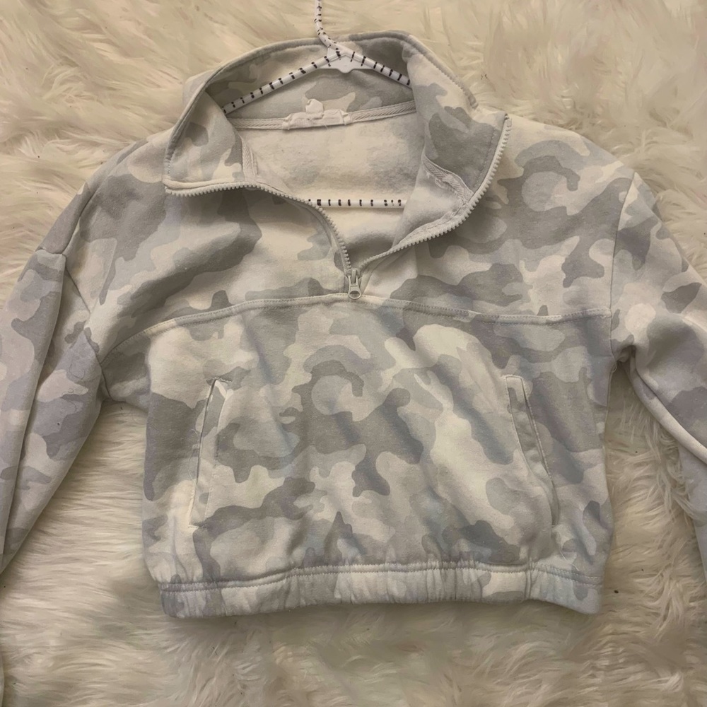 Cropped Quarter Zip Hoodie